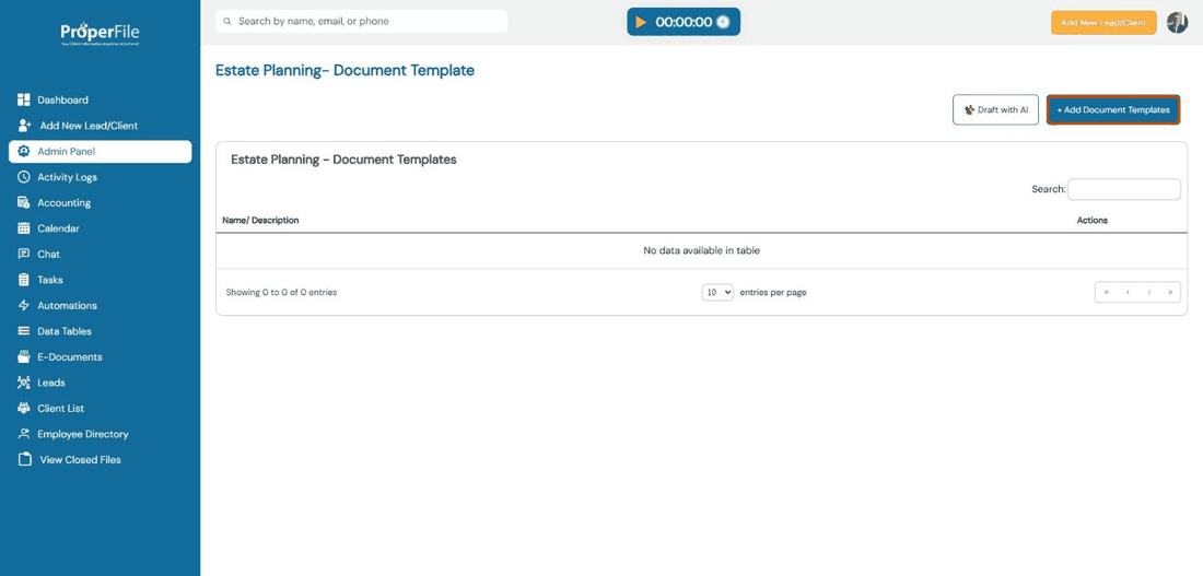 Animation: creating an e-document template