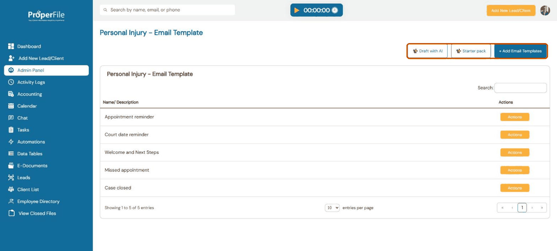 Animation: creating an email template